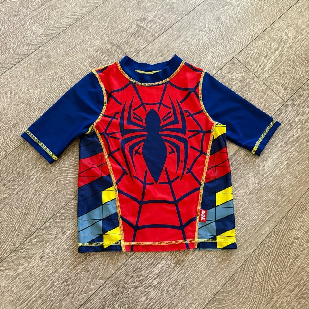 Disney Marvel Spider-Man Swim Rash Guard Little Boy size 5/6